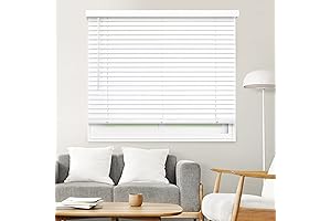 Chiclogy Cordless 2in Faux Wood Blinds White - Safe for Kids