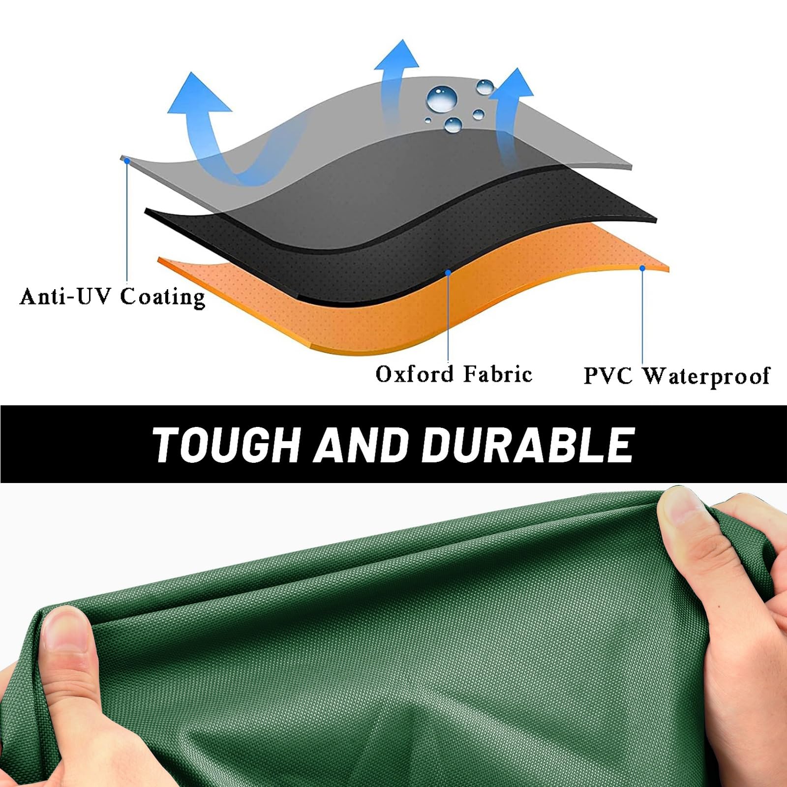 Telo per Copertura Barca,Copertura Barca Copri Barca 600D Oxford Telo Impermeabile per Barche Coperture per Consolle Centrale per Barche Compatibile con V-Hull(Size:17to19FT: 600x230cm)