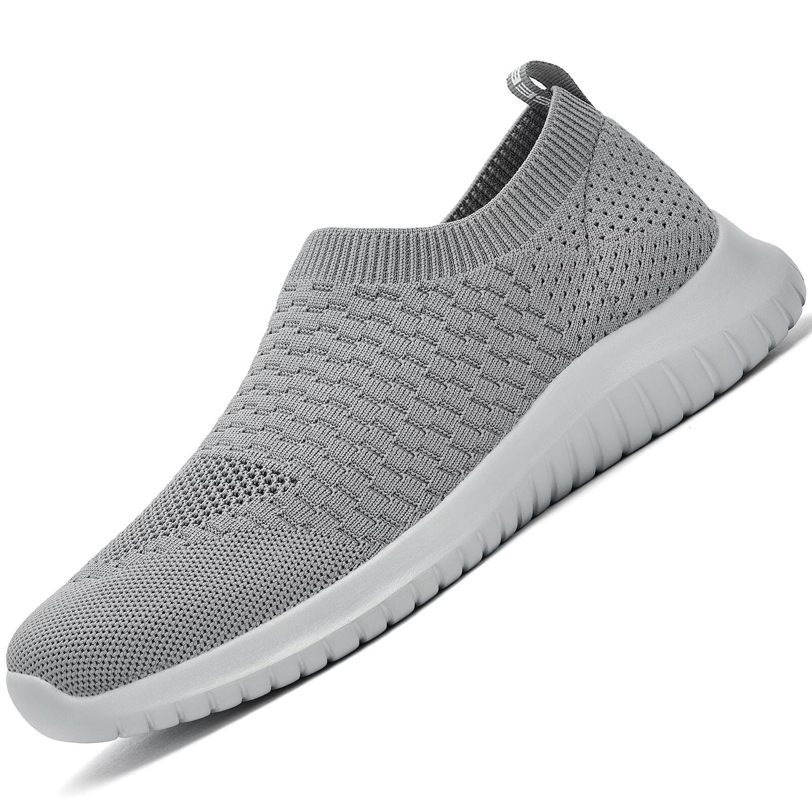 konhill Men's Athletic Walking Shoes - Lightweight Casual Knit Slip on Sneakers