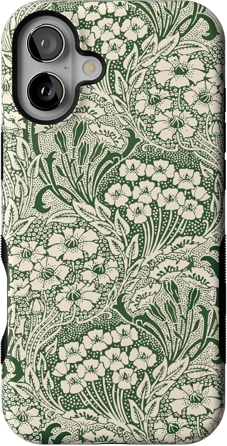 Casely iPhone 16 Case | Mystic Meadow | Green Gardens | Bold Protective Design | Compatible with MagSafe