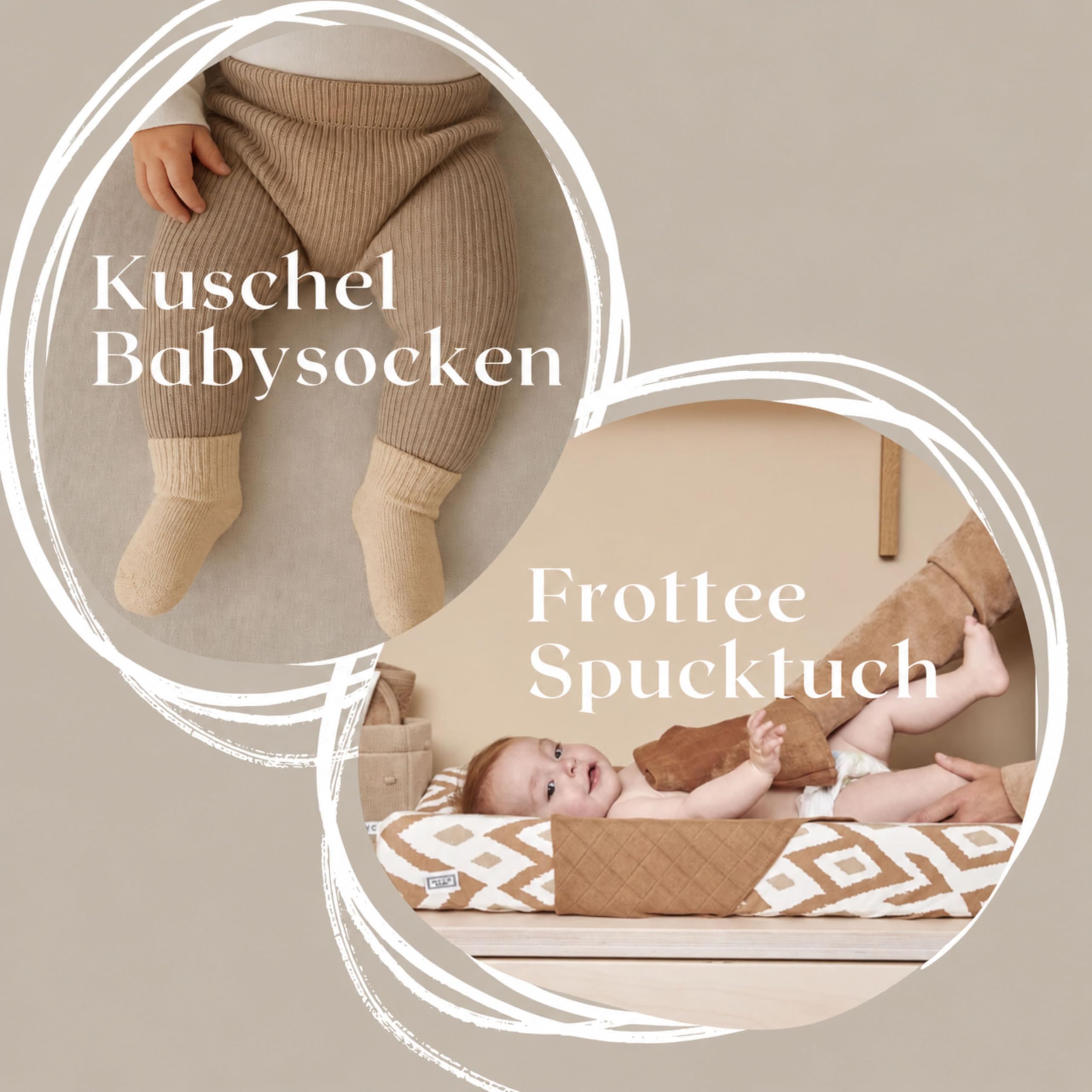 Windeltorte Baby Wald mit Musselintuch, Baby Teeflasche, Spucktuch, Babysocken-Geschenk zur Geburt (Brown)