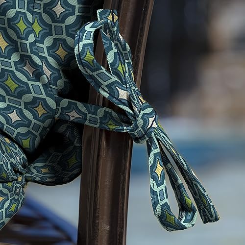 Miniatura 9 de Cojín para silla de comedor exterior Arden, 20 x 20 pulgadas, resistente a la lluvia, resistente a la decoloración, Alana Tile