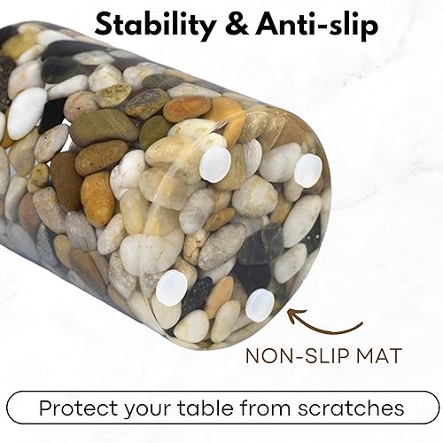 Miniatura 4 de Taza de lápiz de roca hecha a mano, organizador de escritorio de oficina y soporte estético para accesorios de escritorio