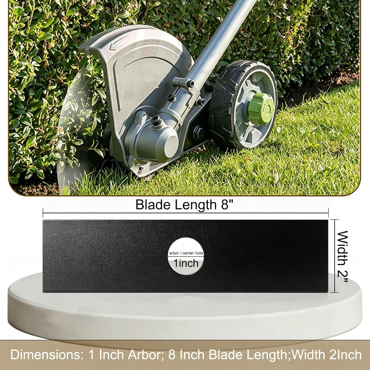 8inch Edger Blade Replacement AC04215 for Ryobi RYEDG12, RYEDG12VNM Expand-It Edger, RY40706BTL, RY40780 RY40780VNM RY40760 40V HP Brushless Stick Lawn Edger P2310, P2312 18V ONE+ view 6