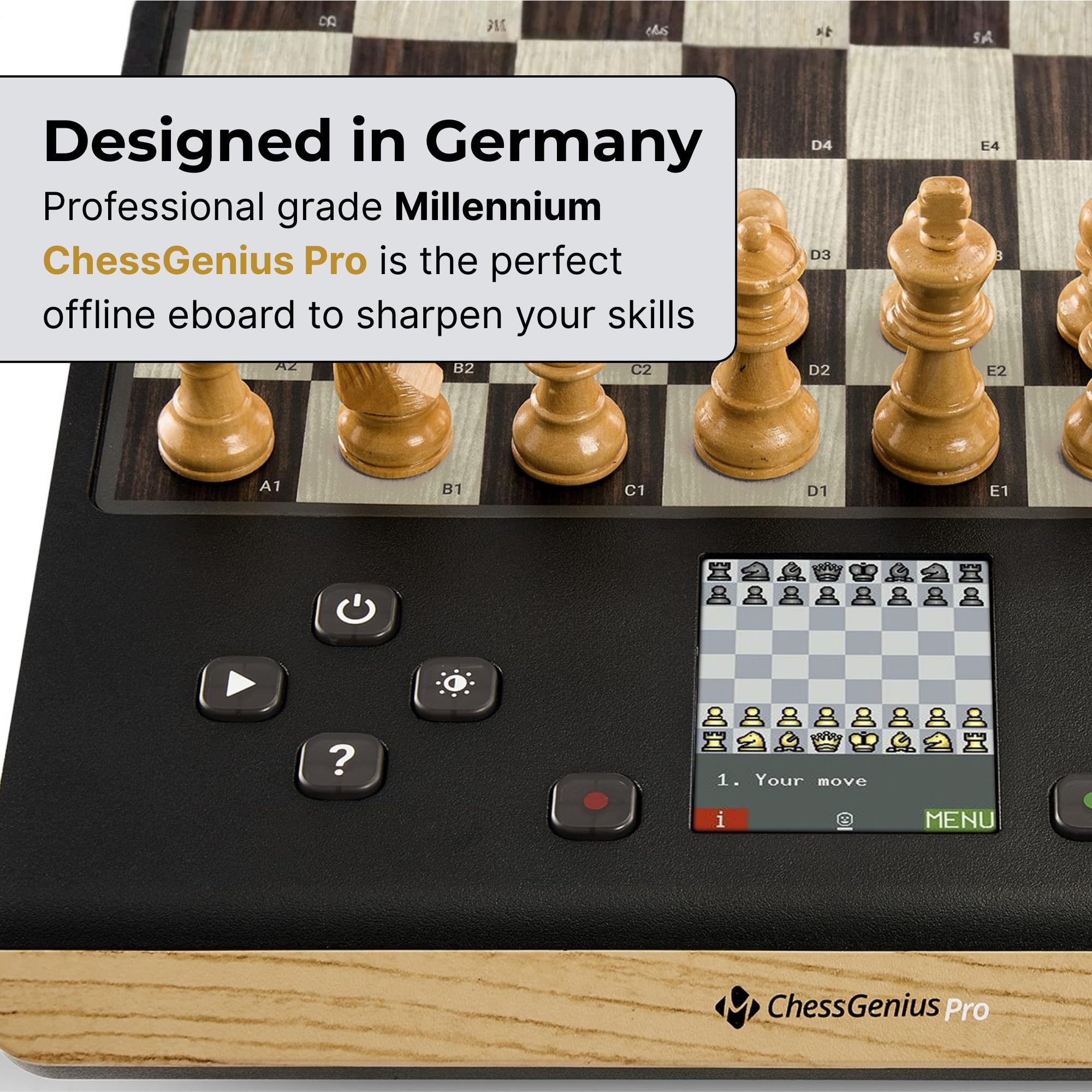 Millennium Schachcomputer ChessGenius Pro Wood Edition: Der elegante Schachfreund für Hobbyspieler