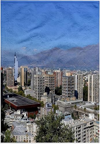 3dRose Cities of the World Toalla de Santiago, Chile