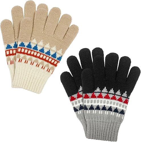 GSAFEME Kids Winter Gloves for Boys Girls Children Warm Cotton Fluff Double-laye