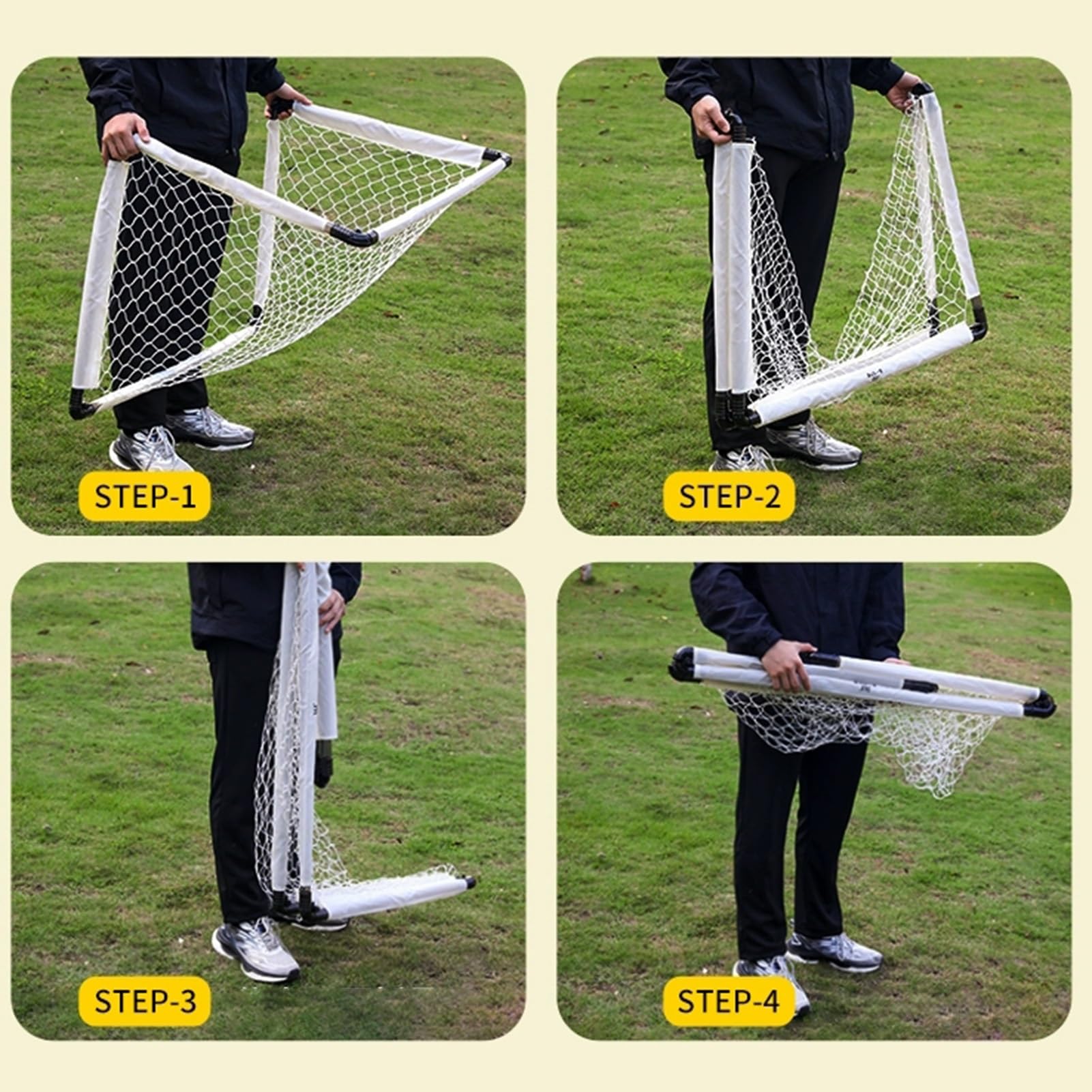 Porterías de fútbol Portería de fútbol Plegable, Equipo de Entrenamiento para jóvenes, con Bolsa de Transporte portátil, para Interiores y Exteriores.