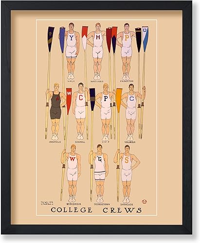Poster Master Póster vintage de equipo universitario, impresión retro de la Ivy League, arte deportivo, regalo para hombres, mujeres y atletas, gran