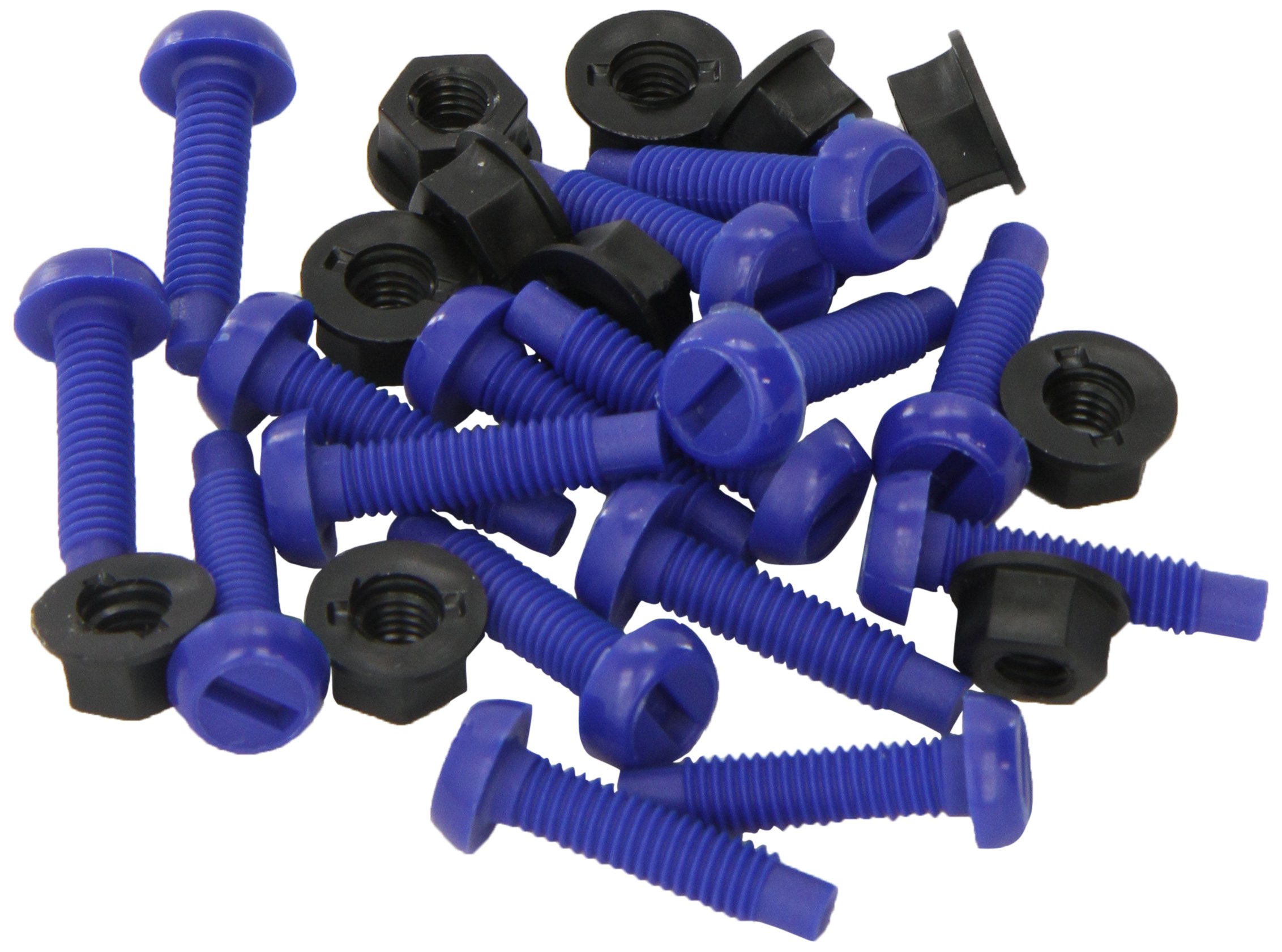 Connect Nylon 1"" Bolt & Nut Number Plate Fixings, Blue 100pc 31533