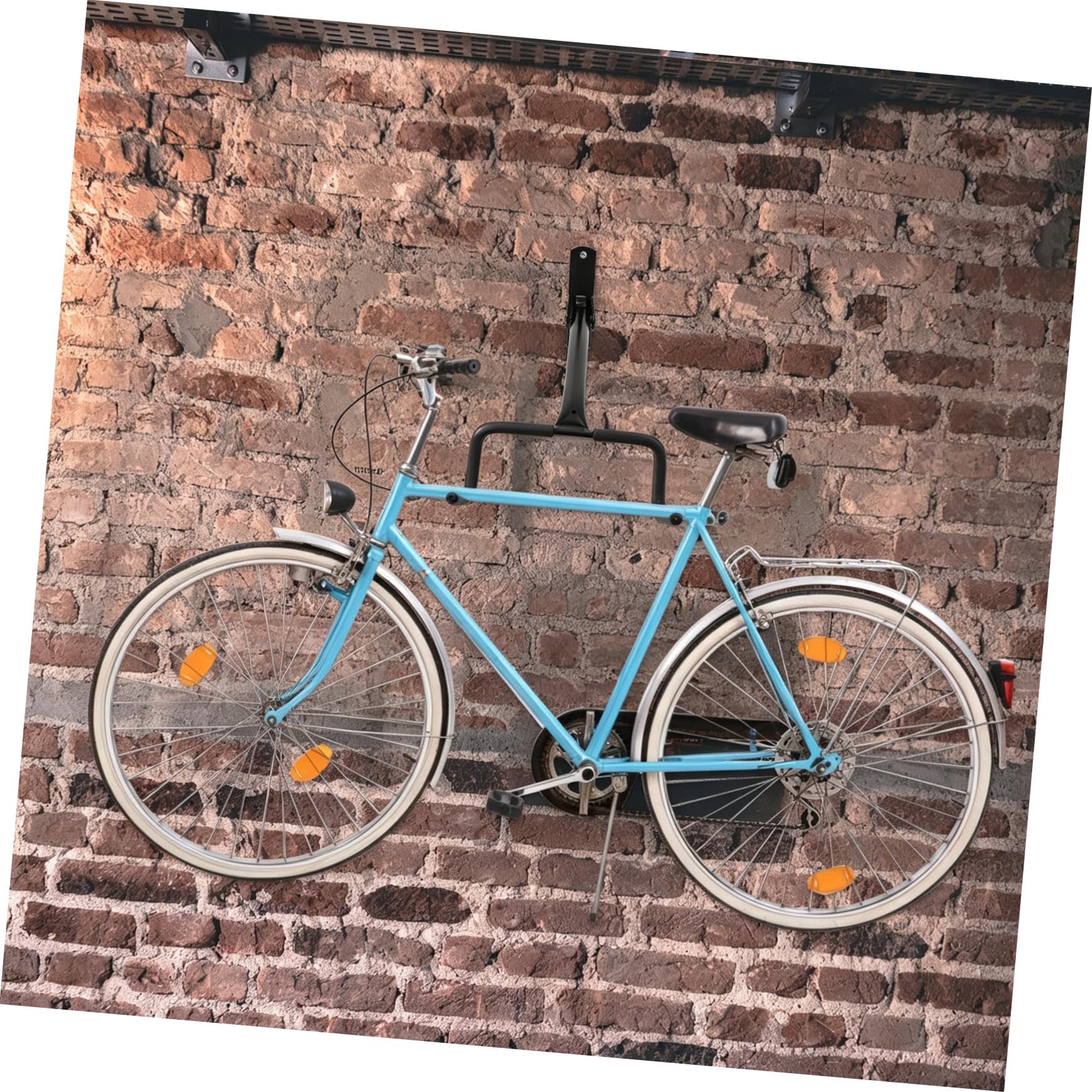 Gancio per Bici Muro Pieghevole Nero in Acciaio, Supporto a Parete