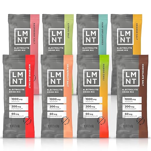 LMNT Zero-Sugar Electrolytes - Sample Pack - Hydration Powder Packets | No Dodgy Ingredients | Keto & Paleo Friendly | 8 Sticks
