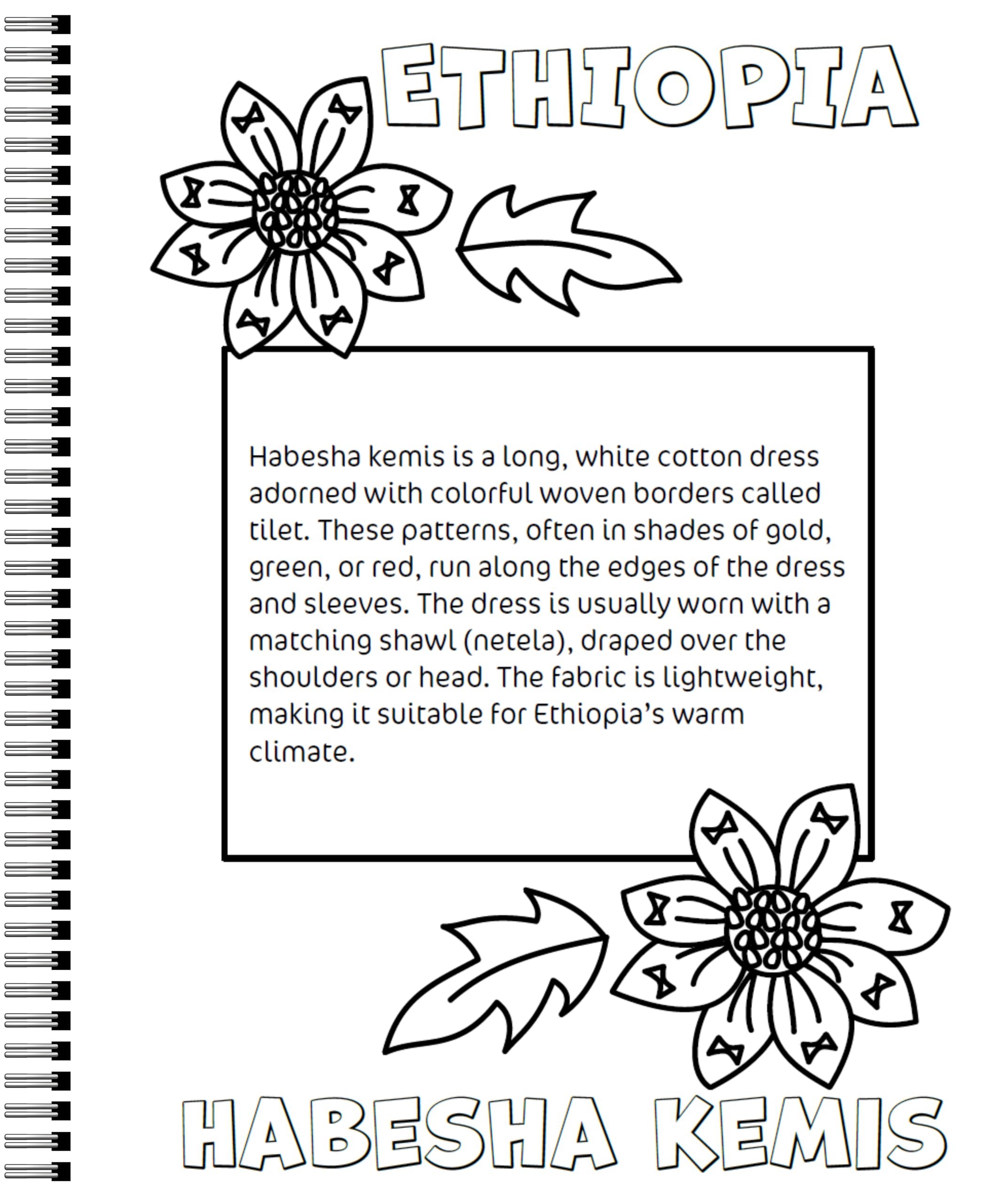 Girls' Fashion Around the World: Cute and Easy Coloring Book [Spiral-bound] LobsterBunny Entertainment and Jenny Martin - PT04