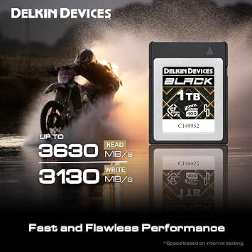 Delkin Devices BLACK 1TB CFexpress™ Type B 4.0 VPG400 Memory Card – High-Speed Performance for Professional Photography & Videography (1, TB)