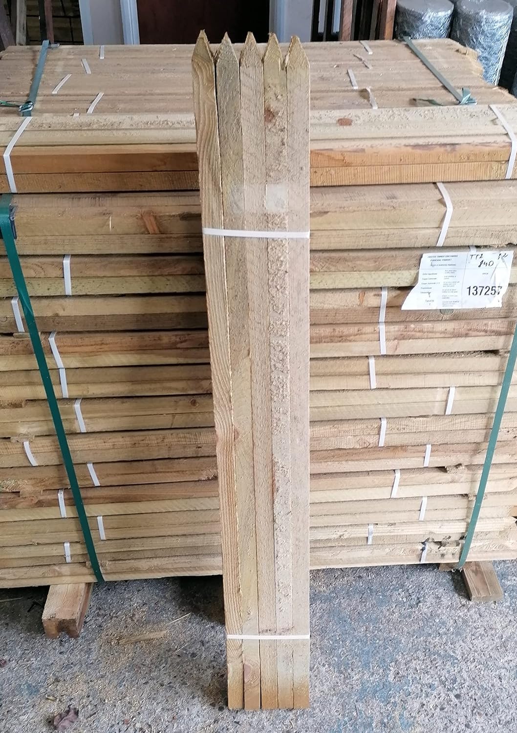 F&G Supplies Square Tree Plant Stakes | 1.2m (4ft) x 32mm | 5 Pack | Pressure Treated Wooden Stakes