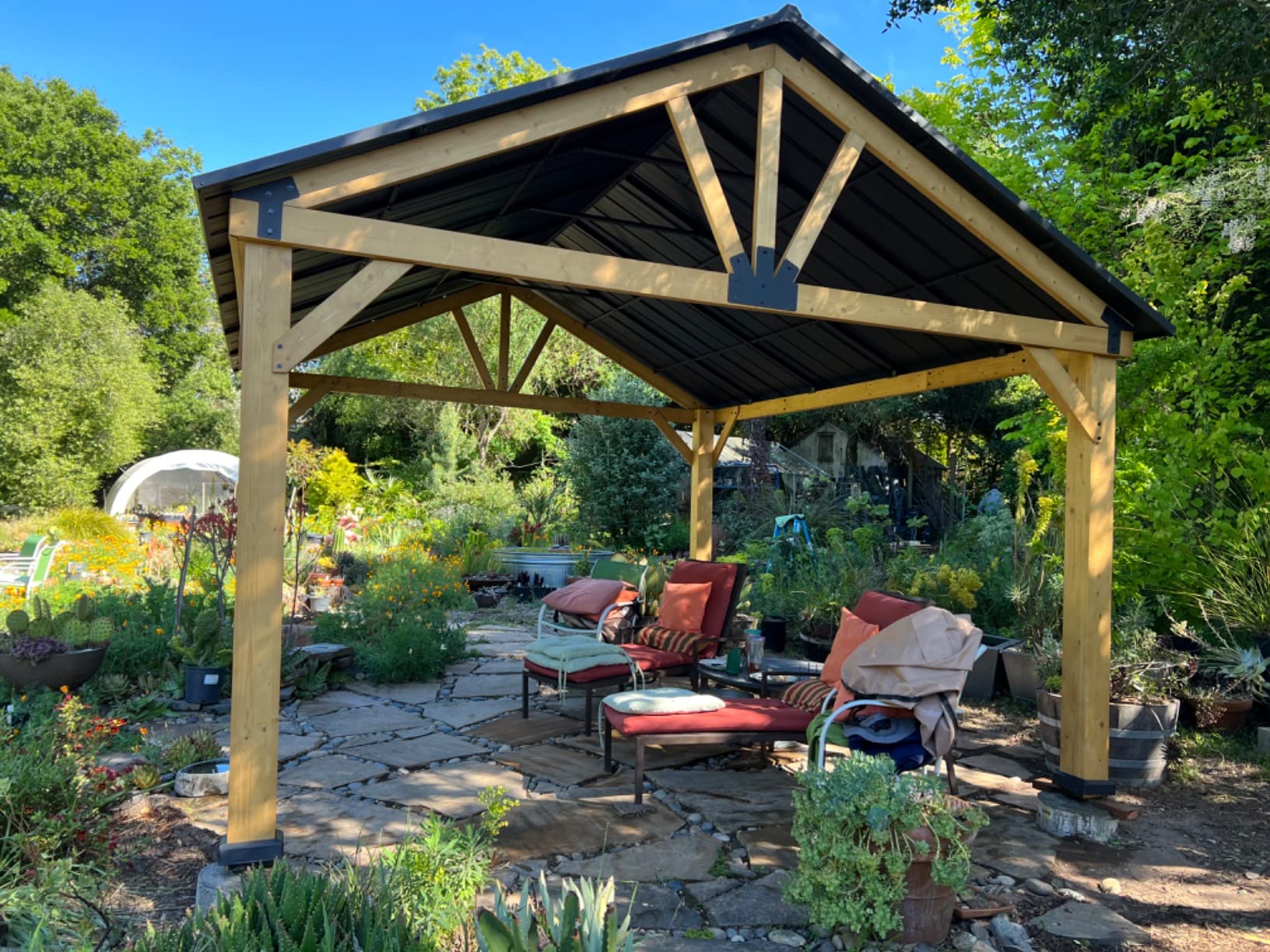 111/mo Finance Joyside Wood Gazebo 13 x 15 ft. Wood Patio Gazebo