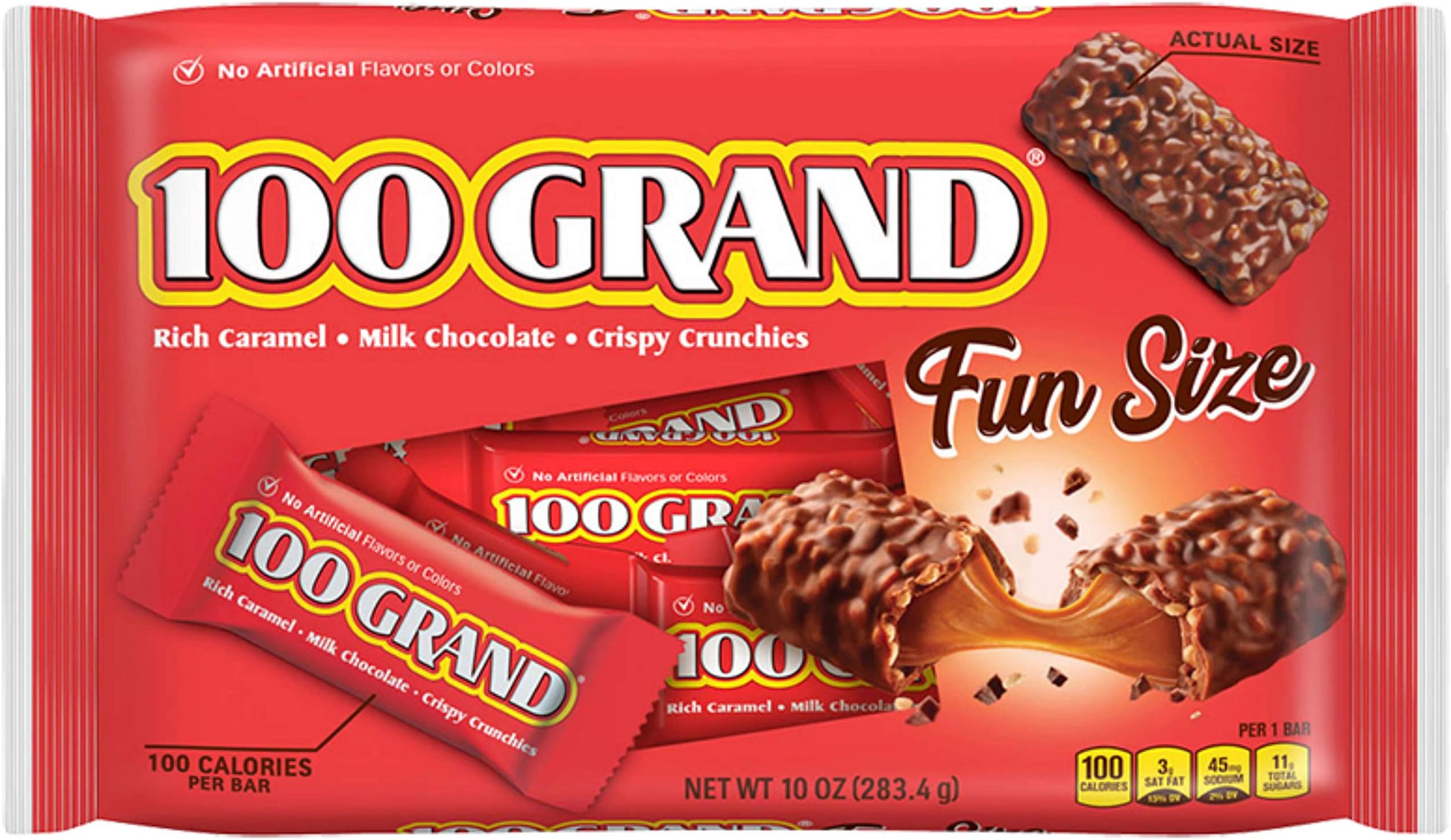 100 Grand Chocolate Bar Fun Size, 11 Ounce Candy And