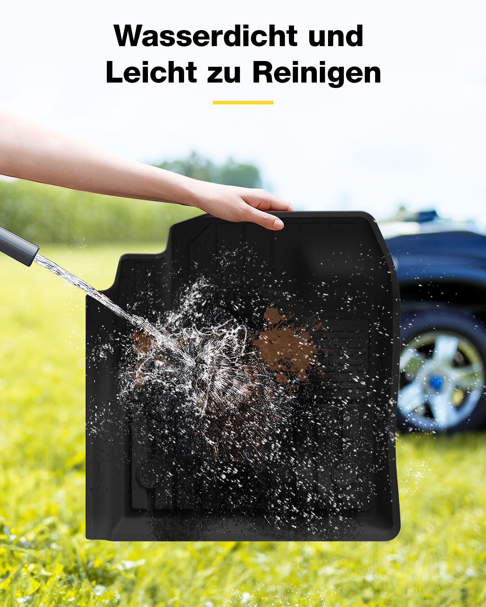 3W Fußmatten und Kofferraumwanne für Land Rover Discovery Sport L550 2020-2026, TPE Allwetter Maßgeschneiderte Fußmatten 1-2 Reihen und Kofferraummatten Komplettset Land Rover Autofußmatten Zubehör