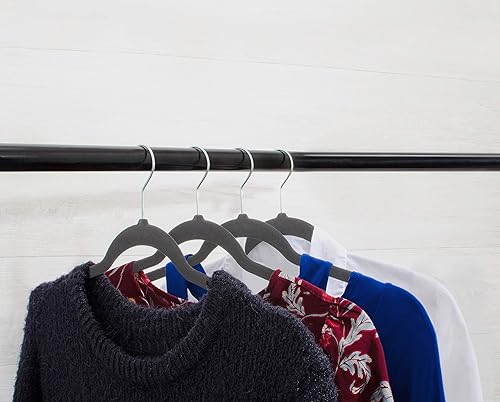 Miniatura 5 de Perchas de terciopelo prémium (paquete de 20)  Perchas giratorias de terciopelo ultra finas y antideslizantes para trajes, perchas de terciopelo