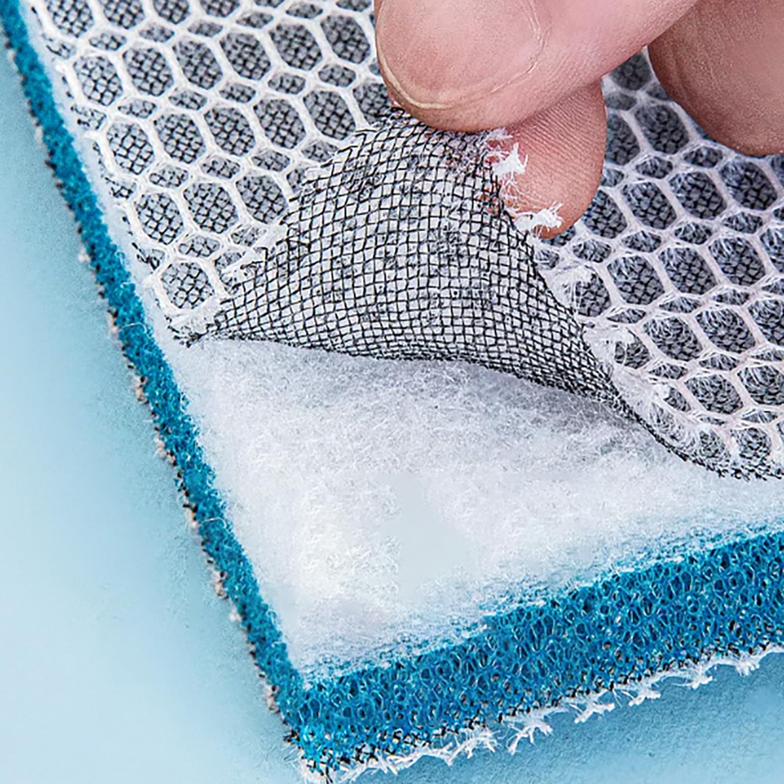 Espuma filtrante multicapa 8D para acuarios: una esponja reutilizable con estructura de panal, 2 cm grosor y recortable a medida; un medio filtración alta densidad purificar(Size:10*50cm)