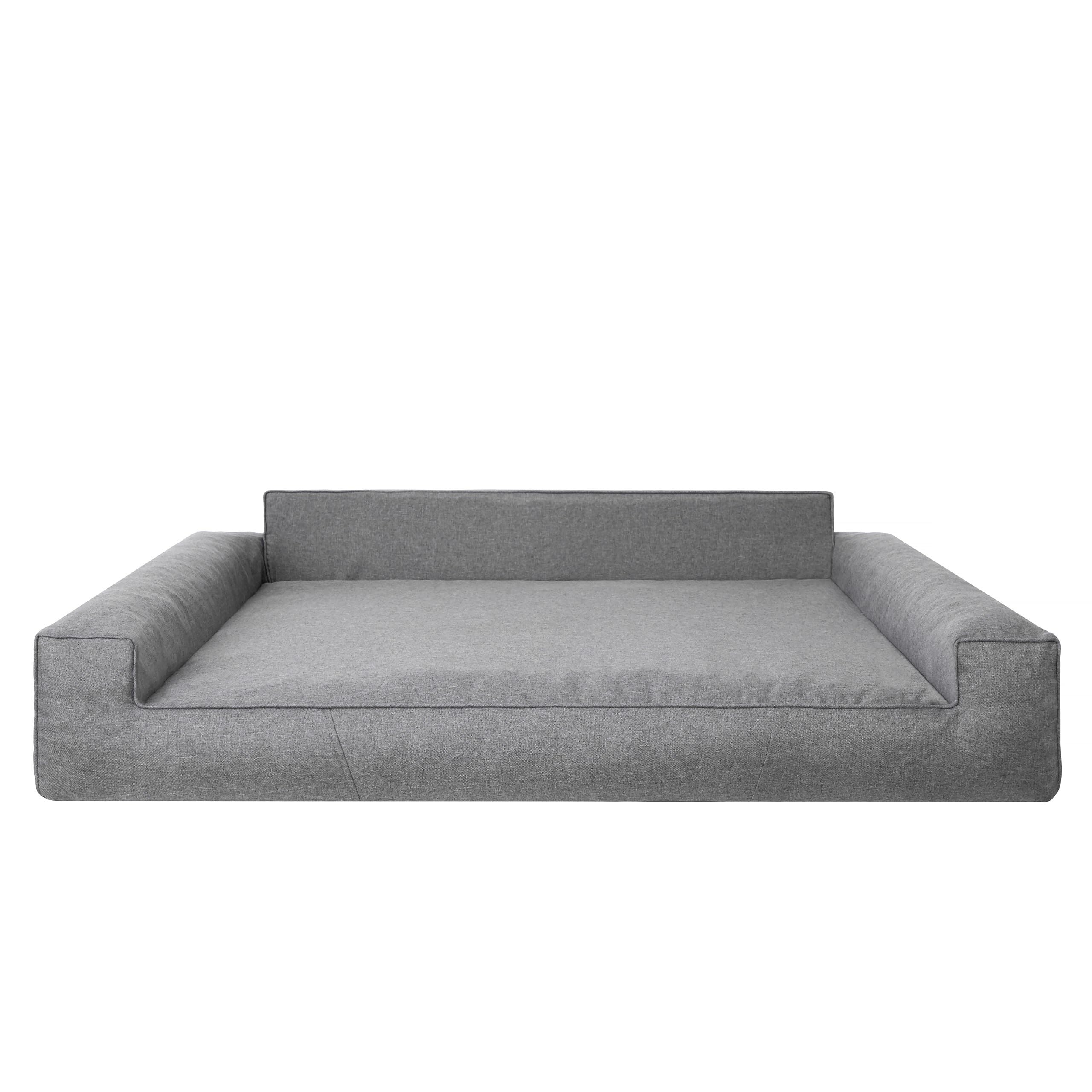 PillowPrim Hundebett, Haustiermatratze, Katzenbett, Hundekissen, Hundekorb, Hundesofa, Liegeplatz für Hund, Orthopädische, Asche, 55 cm, Anthrazite, 78x53 cm