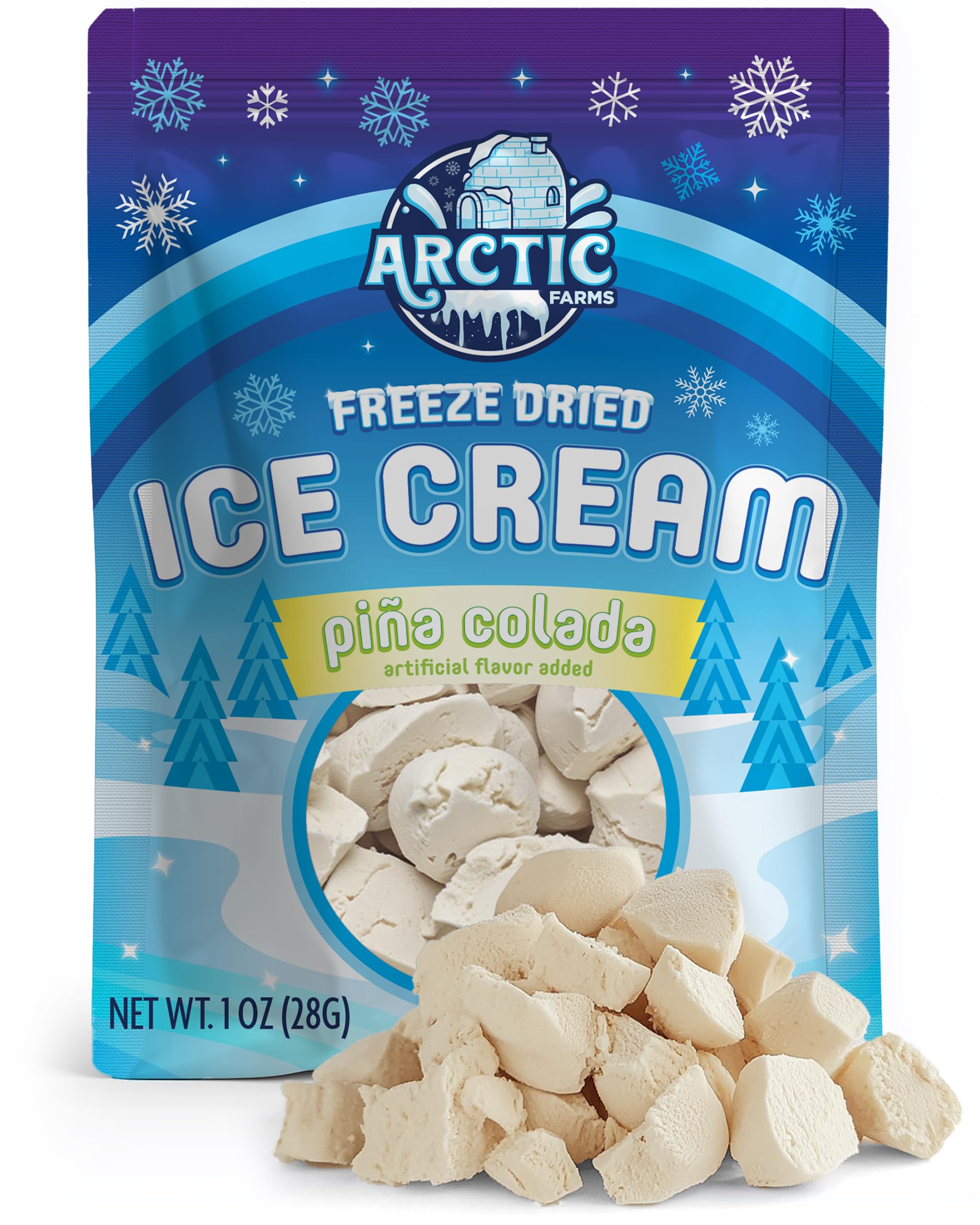 Arctic Farms Freeze Dried Ice Cream that Does Not Melt (Pina Colada)