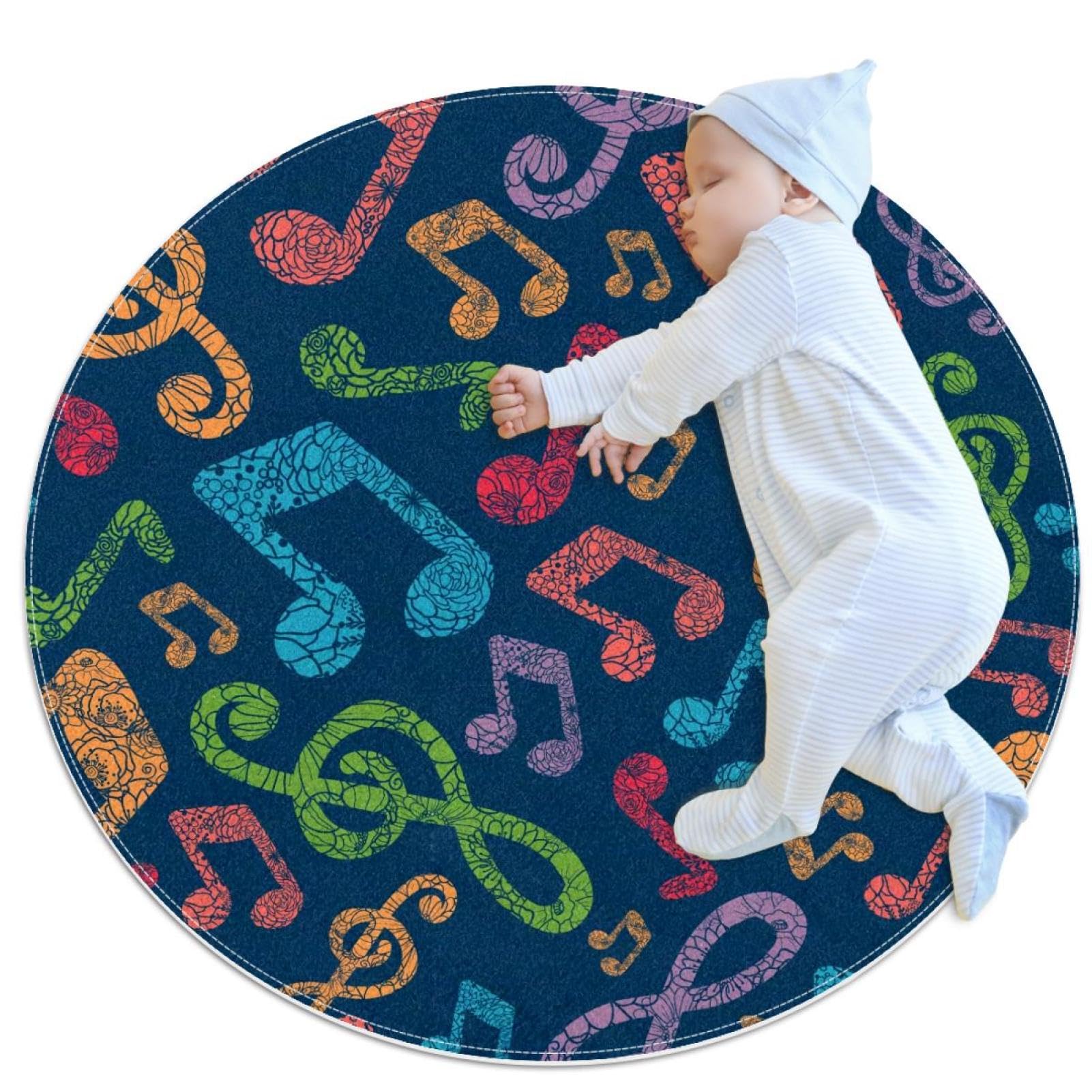 Tapis de salle de bain rond anti-glisse pour sécuriser la douche et la chambre bébé