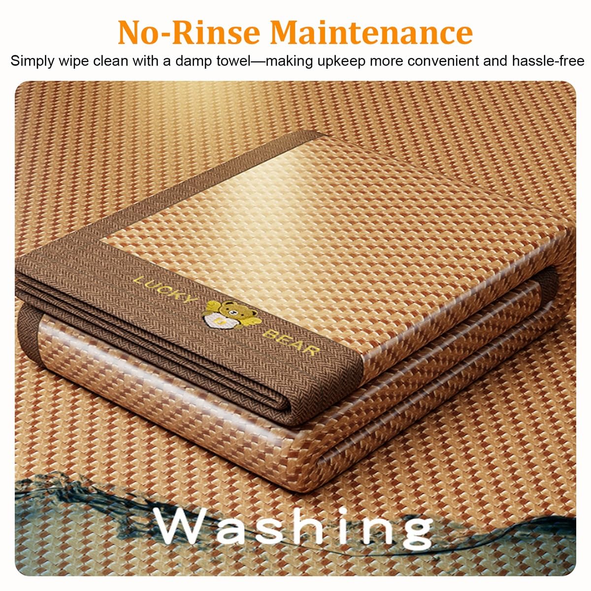 Colchoneta de Verano Plegable Refrescante – Funda de Cama de Seda Fría, Almohadilla Transpirable Anti Sudor, Colchón Ligero para Hogar y Viaje(Blue2,150 * 200cm/59 * 78.7in)