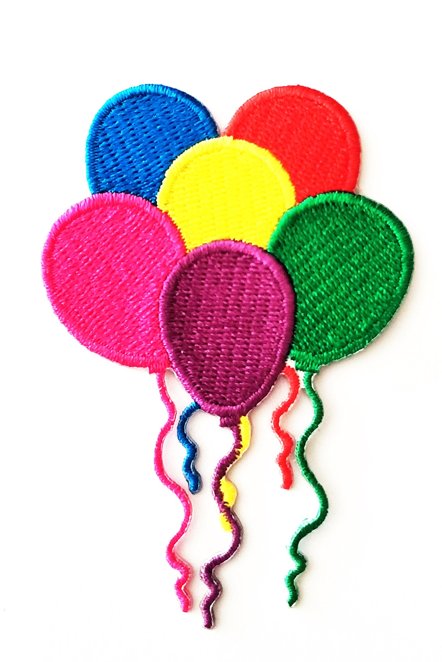 HHO Balloons Party Patch Iron On Sew On Cartoon Logo Iron on sew on Patch Sign Badge Symbol Patch Iron on Applique Embroidered Jacket T Shirt Costume