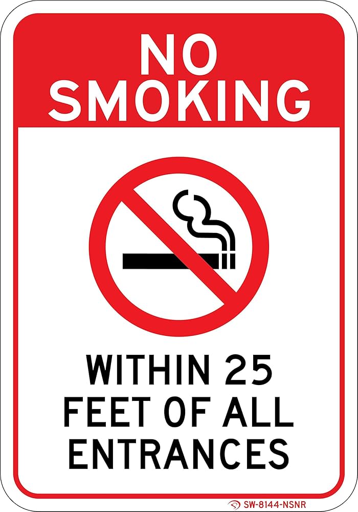 Free Printable No Smoking Within 25 Feet Signs Free Printable No Smoking Within 25 Feet Signs