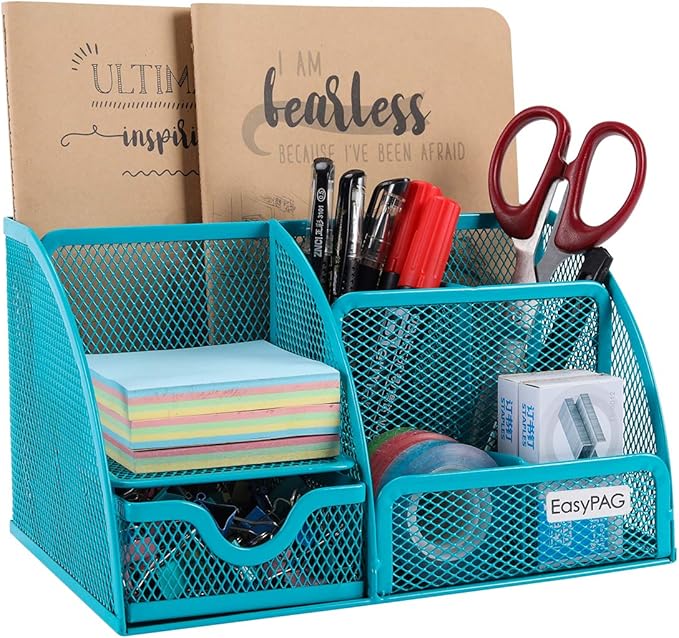 EasyPAG Desk Organizer Mesh Desktop Office Supplies Multi