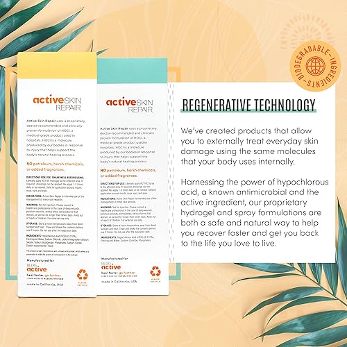 Miniatura 6 de Reparación activa de la piel  Hidrogel curativo natural y no tóxico y spray antiséptico para cortes menores, rasguños, erupciones, quemaduras