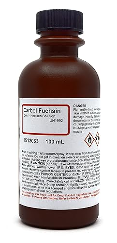 ALDON Innovating Science Carbol Fuchsin Solución, 3.4 fl oz - Excelente para experimentos de microbiología y bioquímica - The Curated Chemical