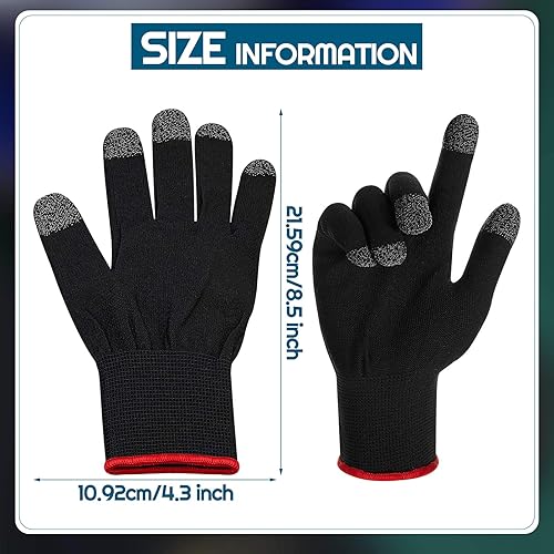 Miniatura 2 de 4 pares de guantes de juego para juegos móviles controladores de juego juego juego juego guantes de dedo conjunto, anti-sudor transpirable táctil