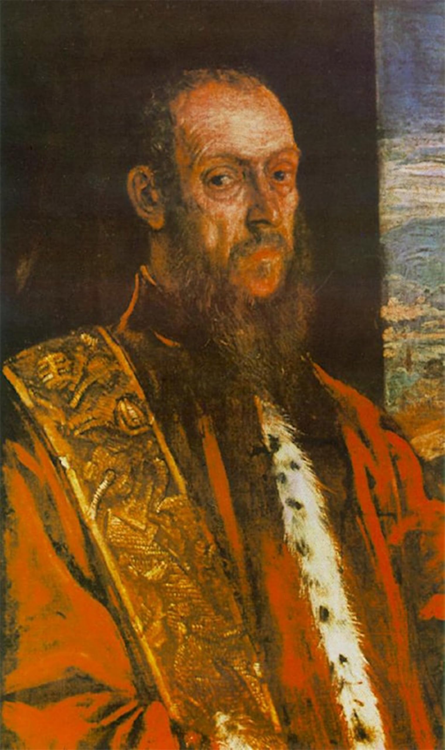 ARTXLXXBN Famous Art Print Poster Vintage Wall Art Portrait of Vincenzo Morosini Jacopo Robusti Tintoretto Canvas Art Poster for Home Decor 60x90cm