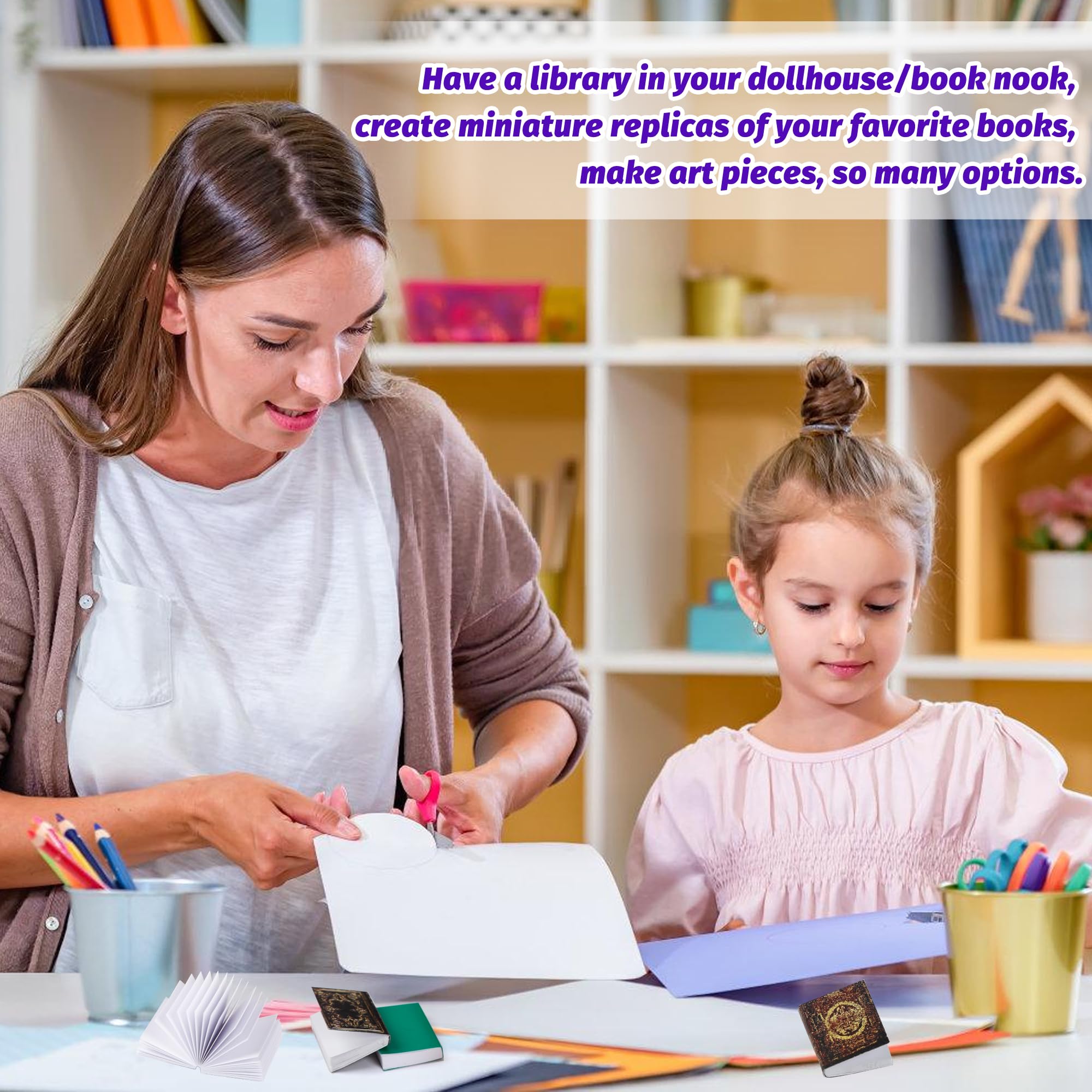 50 libros en miniatura para casa de muñecas a escala 1:12, mini libros, decoración de casa de muñecas, crea réplicas en miniatura de tus libros favoritos, accesorios para casa de muñecas, suministros 7