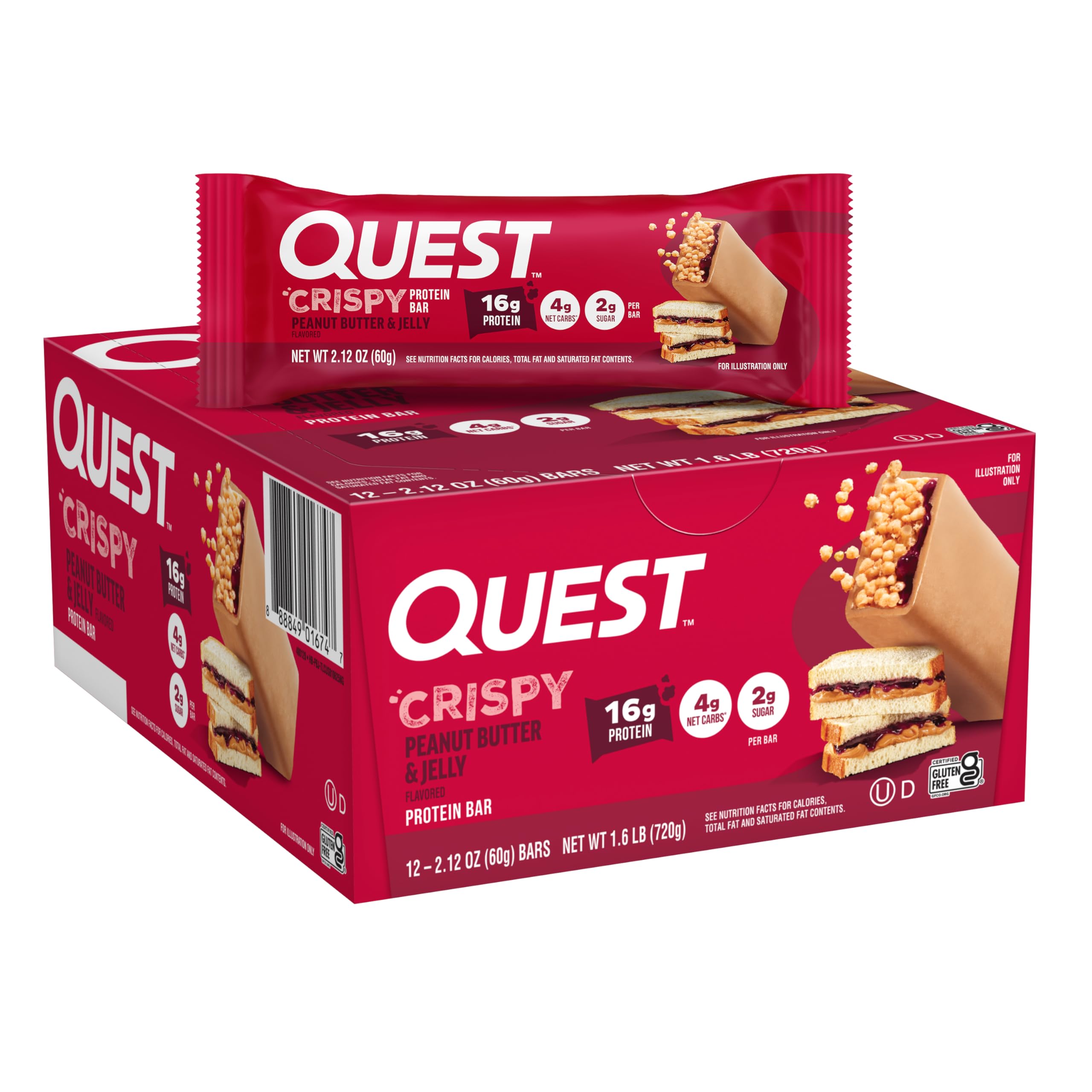 Quest Nutrition Crispy Protein Bar, Chocolate Peanut Butter, 12 Count — Amazon image 21