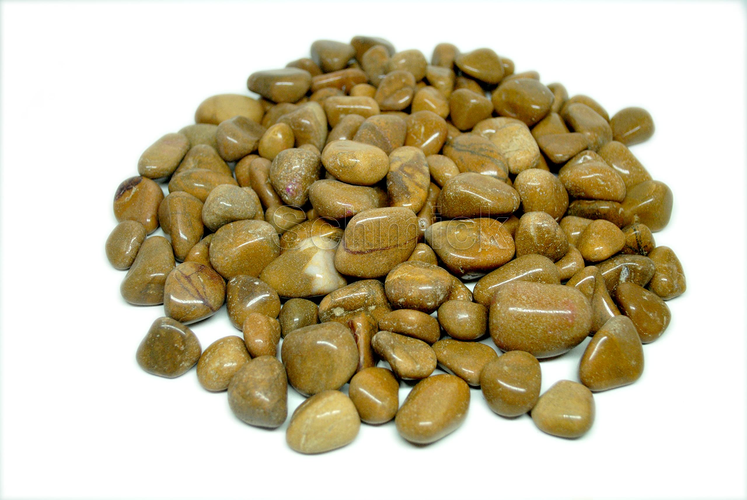 Schmick 1 Kg Brown(Camel) Pebbles for Plants Pots, Fish Tank Aquarium, Decoration - Pebbles for Garden, Table and Home Decor, Vase Fillers (1 Kg, Brown Pebbles)