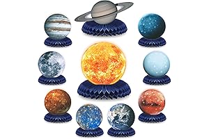10pcs Space Solar System Theme Honeycomb Centerpieces Table Topper Outer Space Party...