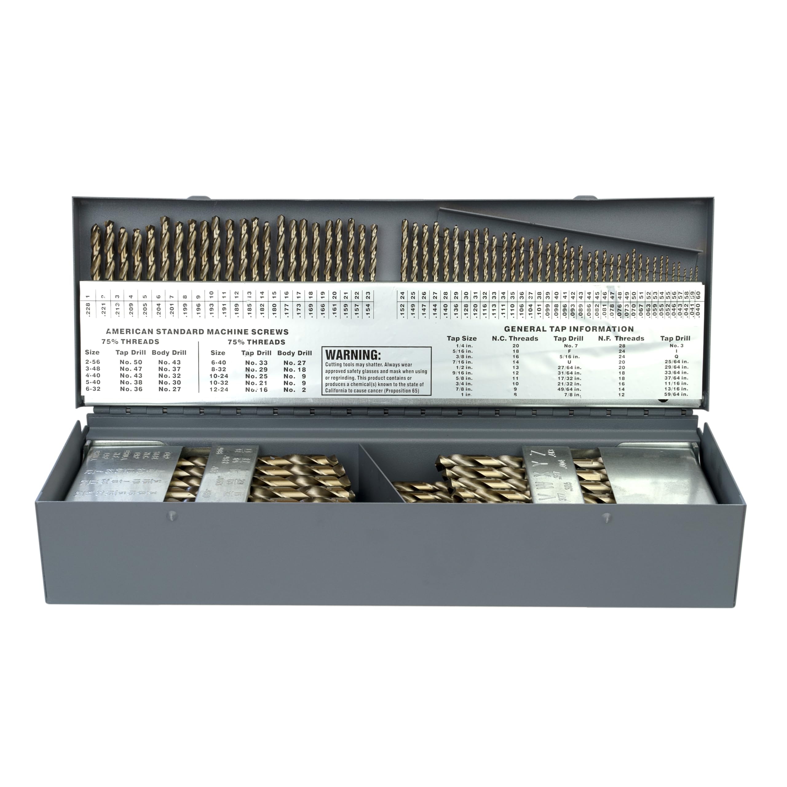 Juego de brocas de cobalto de 115 piezas, brocas para metal, juego de brocas de metal cobalto M35, brocas de cobalto de punta dividida, brocas de alta resistencia para acero, metal duro,