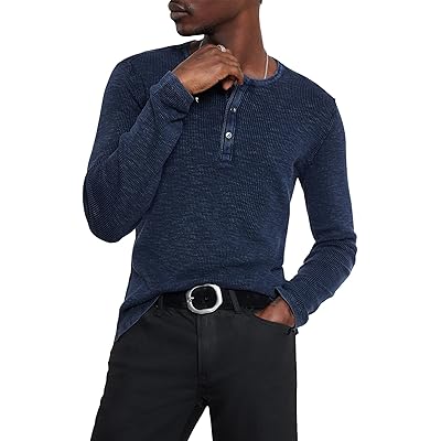 John Varvatos MEMPHIS WAFFLE HENLEY Men