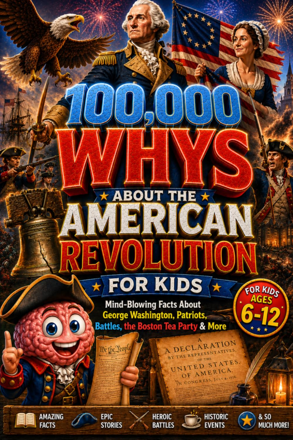 100,000 WHYS About the American Revolution for Kids: Mind-Blowing Facts About George Washington, Patriots, Battles, the Boston Tea Party & More, ... whys kids book (100000 whys encyclopedia)