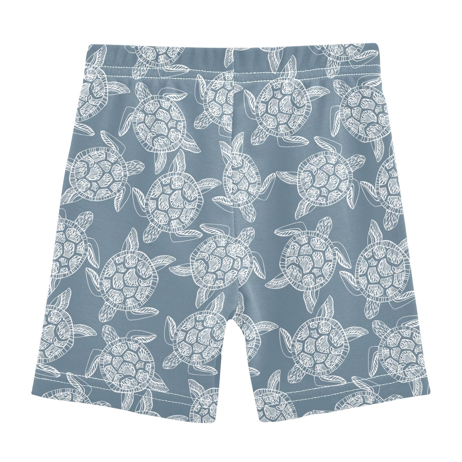 JHKKU Girls Sea Turtles Shorts Cotton Cartwheel Bike Kids Biker Under Dress Dance Short Girl Clothes 10Y