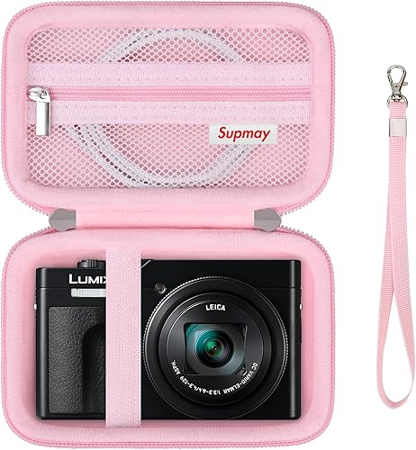 Supmay Funda rĂgida de viaje para cámara digital Panasonic LUMIX LX10 ZS200D ZS200 ZS80D ZS80 ZS100 ZS70 ZS60 4K, funda protectora con Supmay Funda rĂgida de viaje para cámara digital Panasonic LUMIX LX10 ZS200D ZS200 ZS80D ZS80 ZS100 ZS70 ZS60 4K, funda protectora con