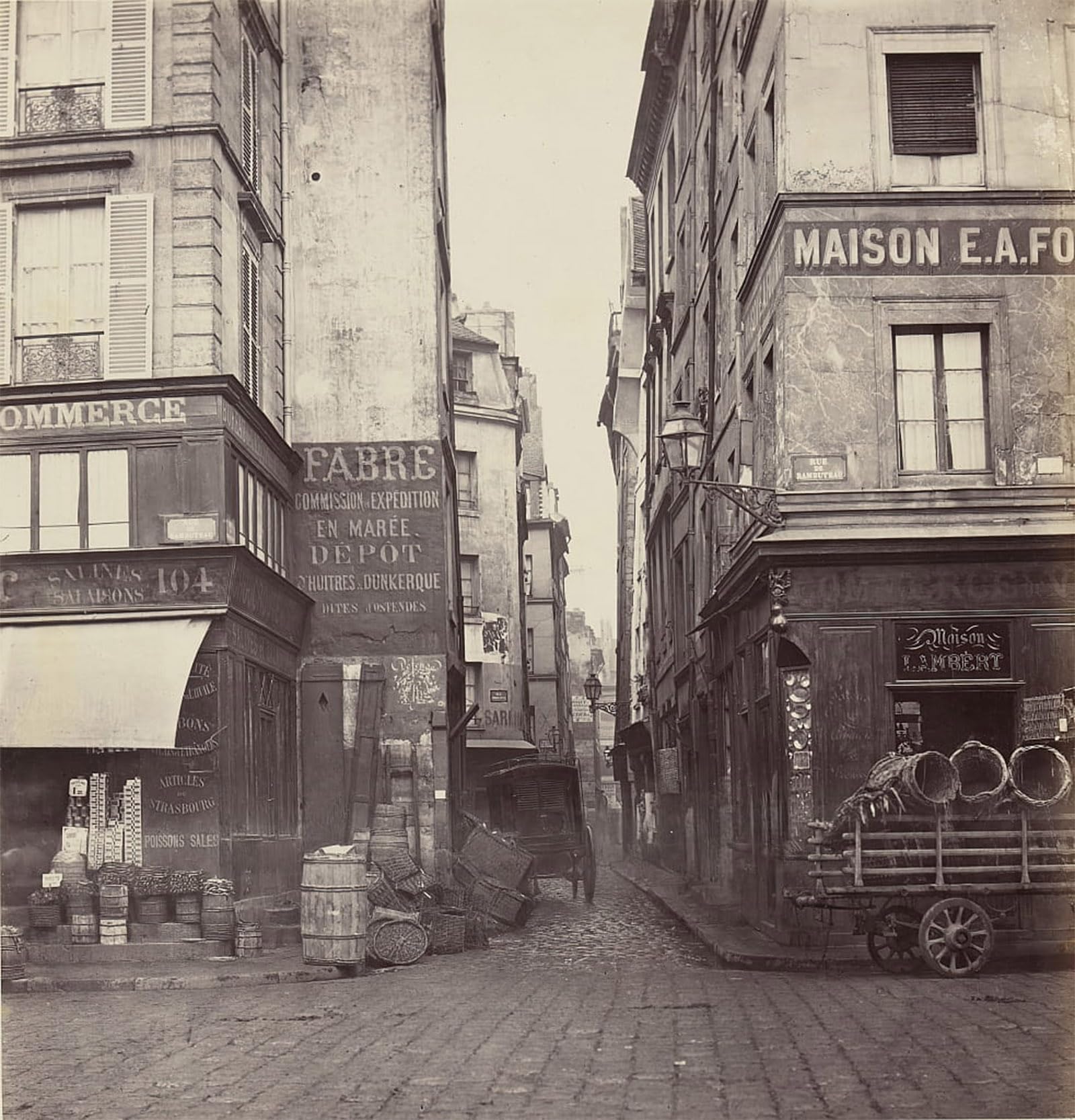 Affiche Rue Mondetour Charles Marville toile decorative 60x90cm