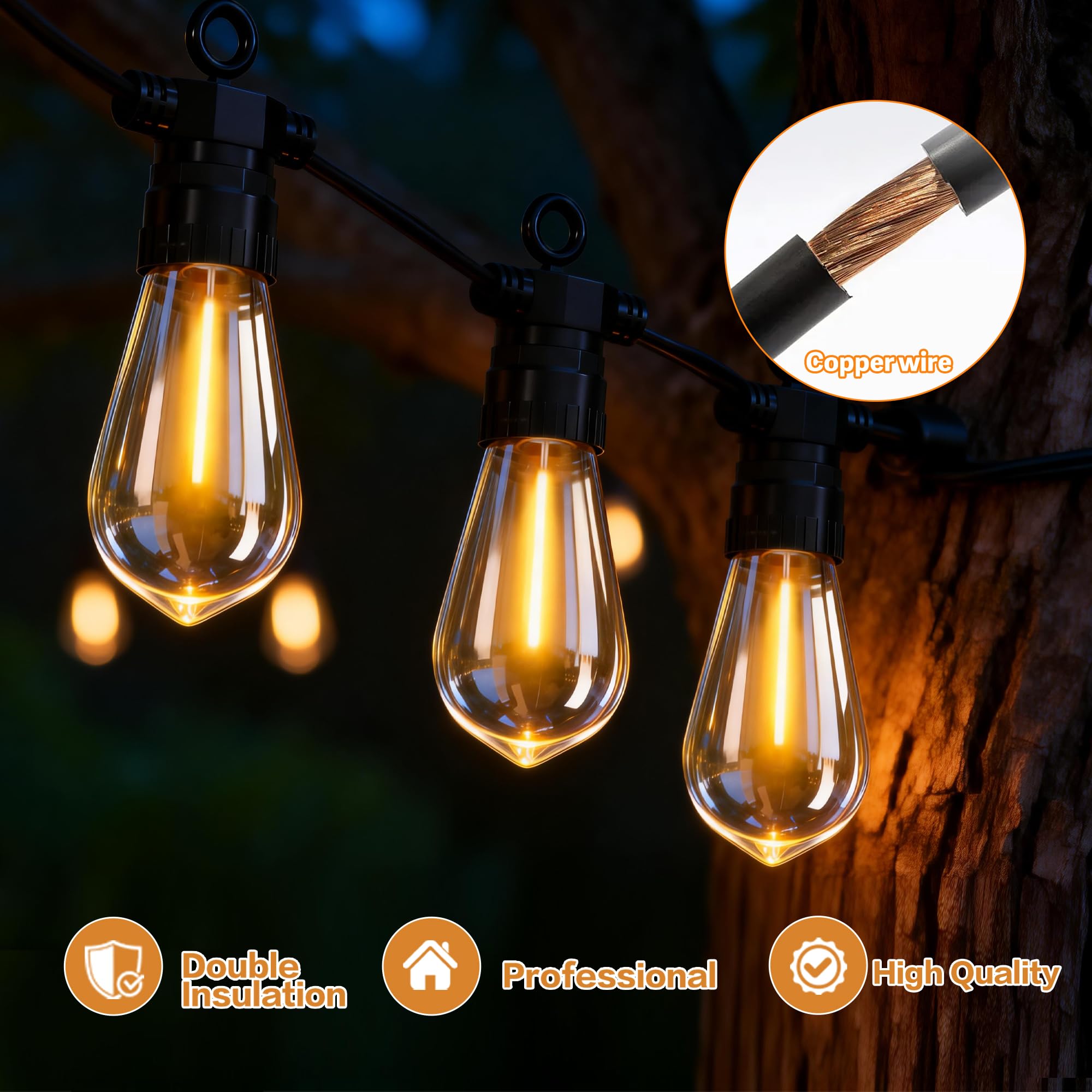 LED-Lichterkette für den Außenbereich, XSDLD-90 cm