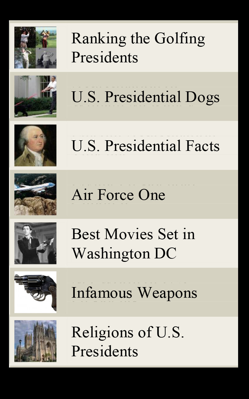 U.S. History Lists - The Presidents - App on Amazon Appstore