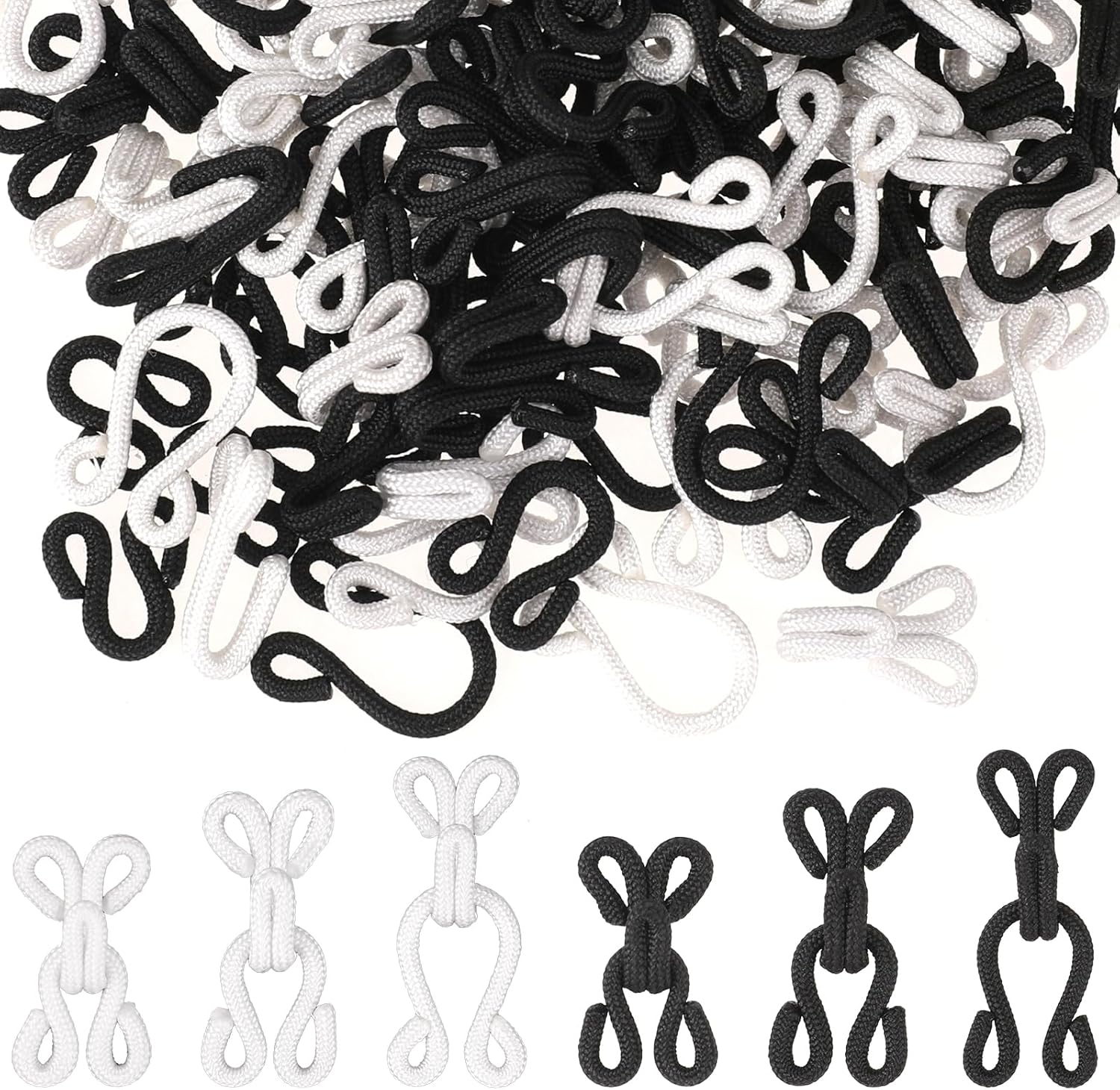 Mozeat Lens 60 Pcs Sewing Hooks and Eyes Closure Bra Hooks