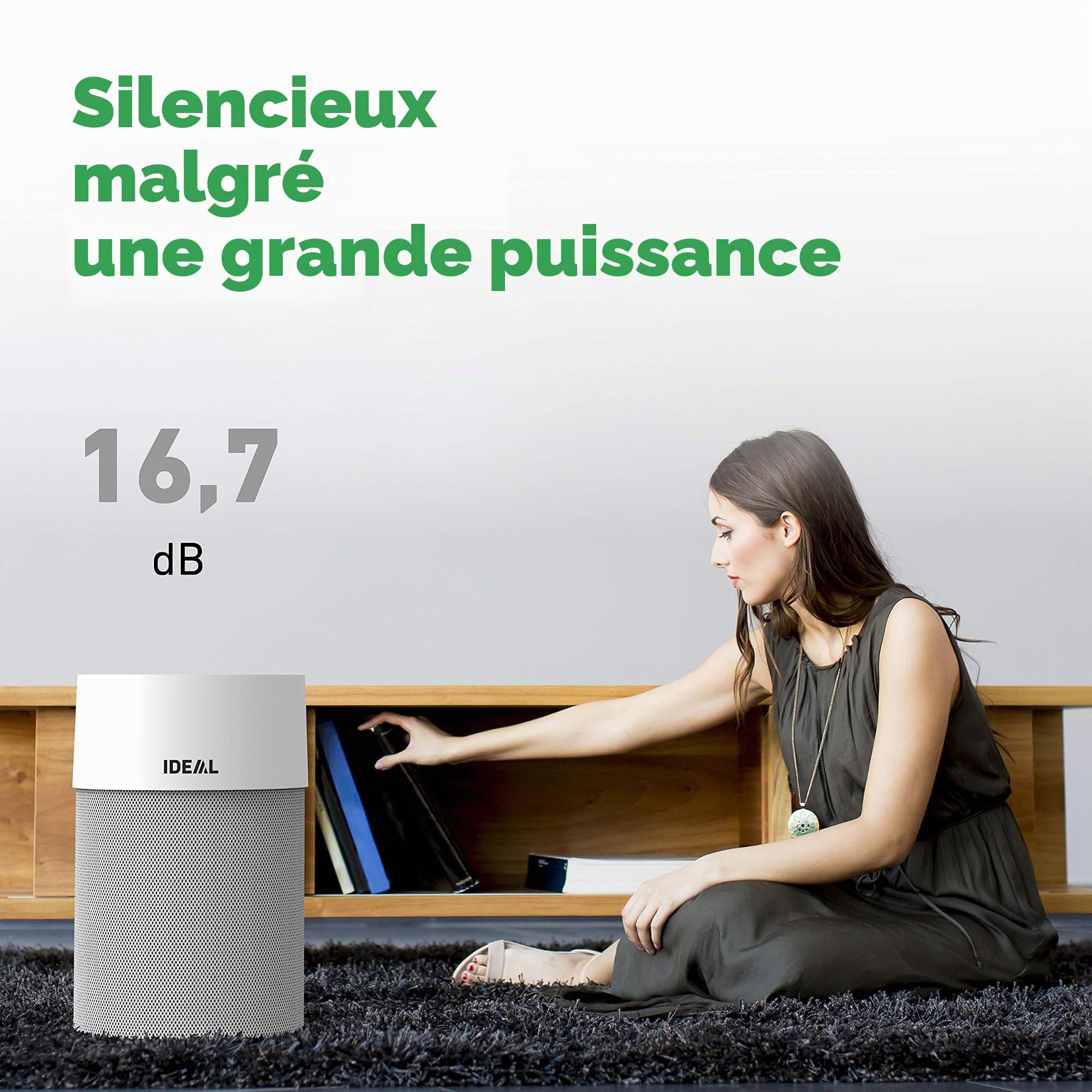 IDEAL - Purificateur d'air AP40 PRO jusqu'à 50m² | Made in Germany | Filtre HEPA & charbon actif qui élimine 99,99% des particules fines, allergènes, pollens, bactéries, fumée de cigarette...