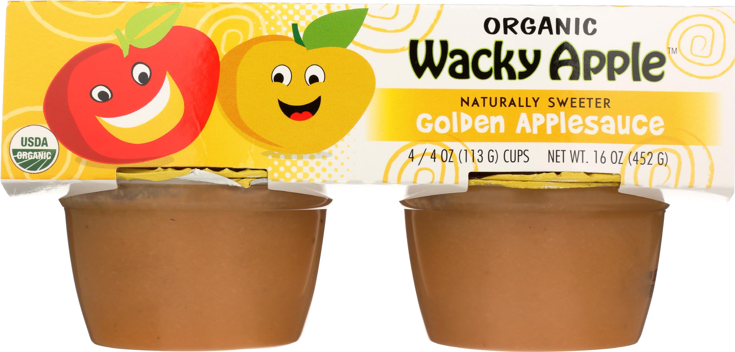 Amazon.com: Wacky Apple, Applesauce Golden Organic, 4 Ounce, 4